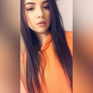 Forever 21 Orange Embroidered Sweater